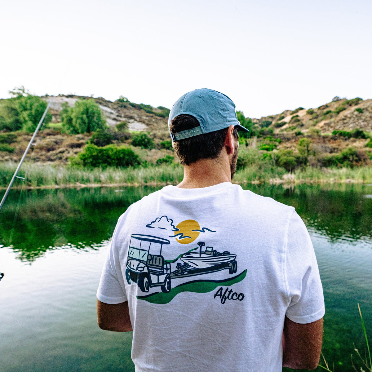 Mens AFTCO Fairwaves Trailer SS T-Shirt