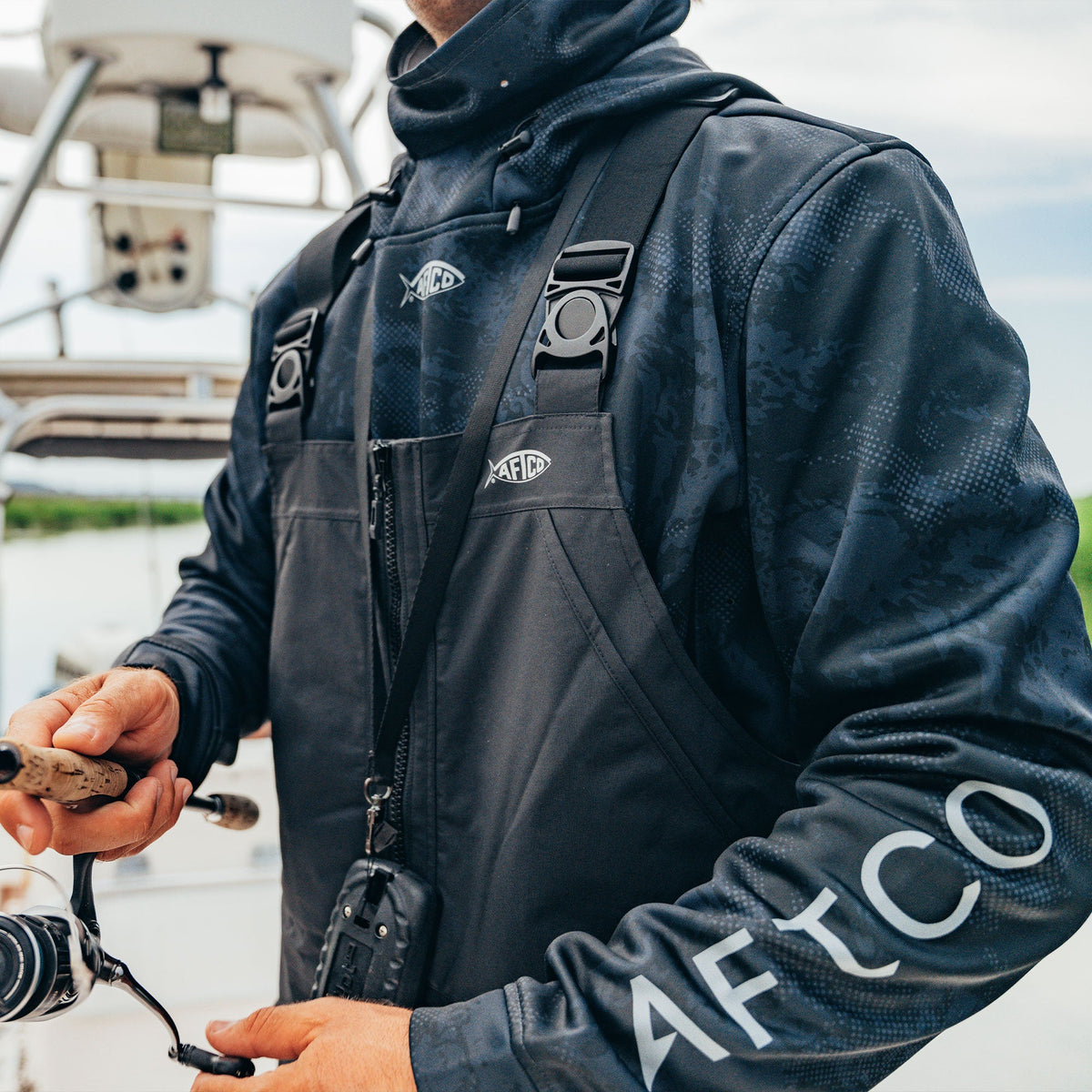 Mens AFTCO Reaper Hoodie: Camo Sweatshirt