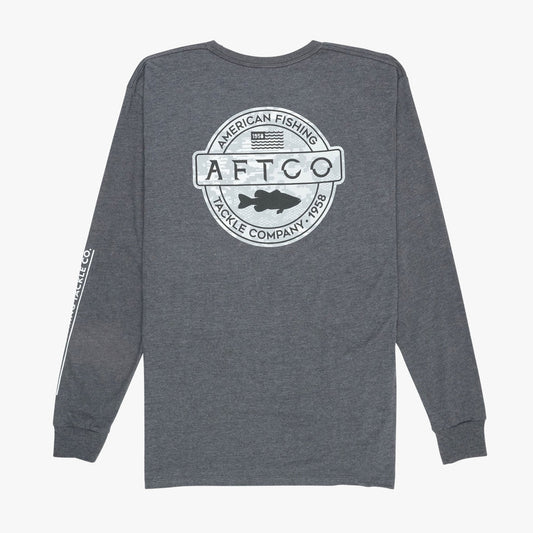 Mens AFTCO Bass Patch LS T-Shirt