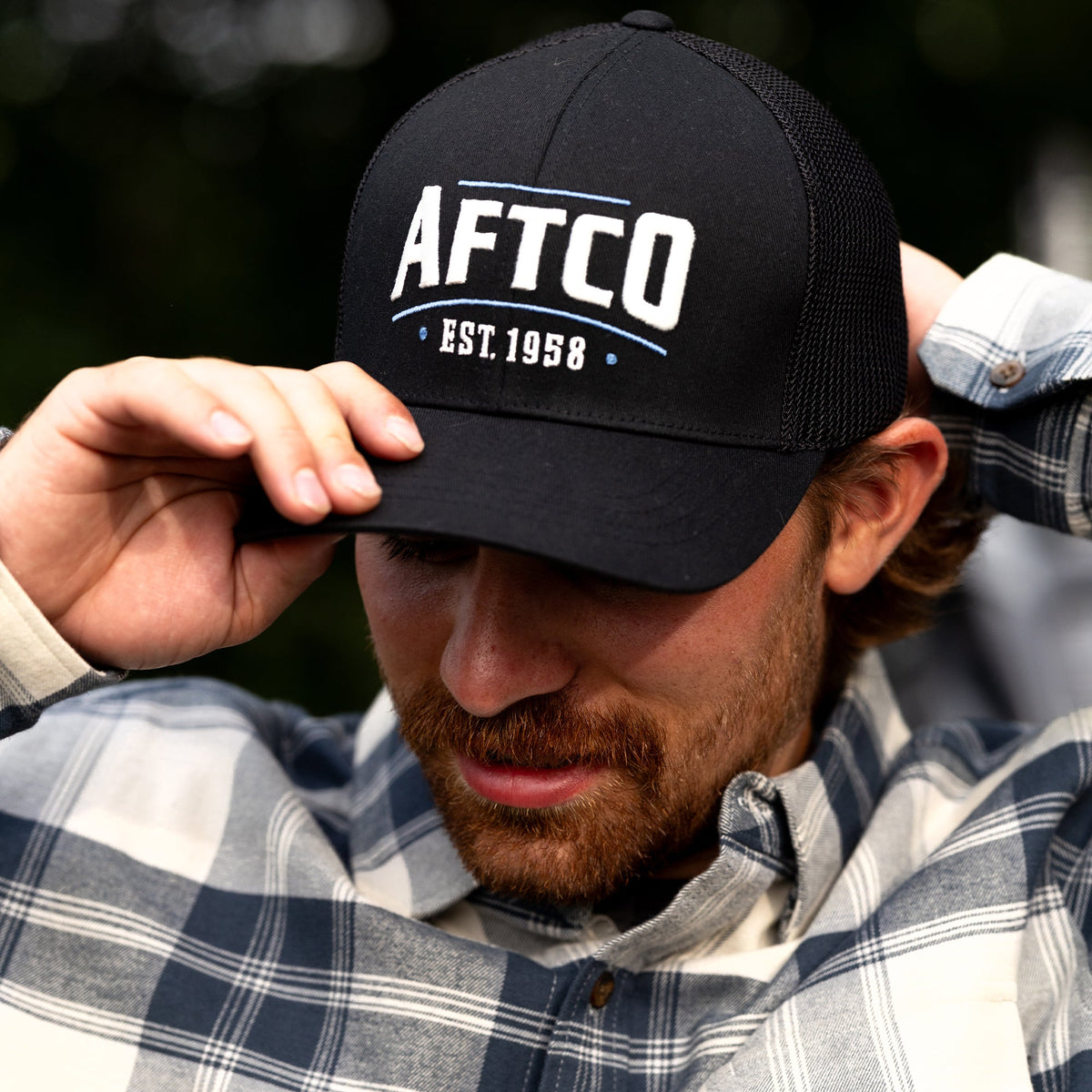 Mens AFTCO Tidal Trucker Fishing Hat Snapback