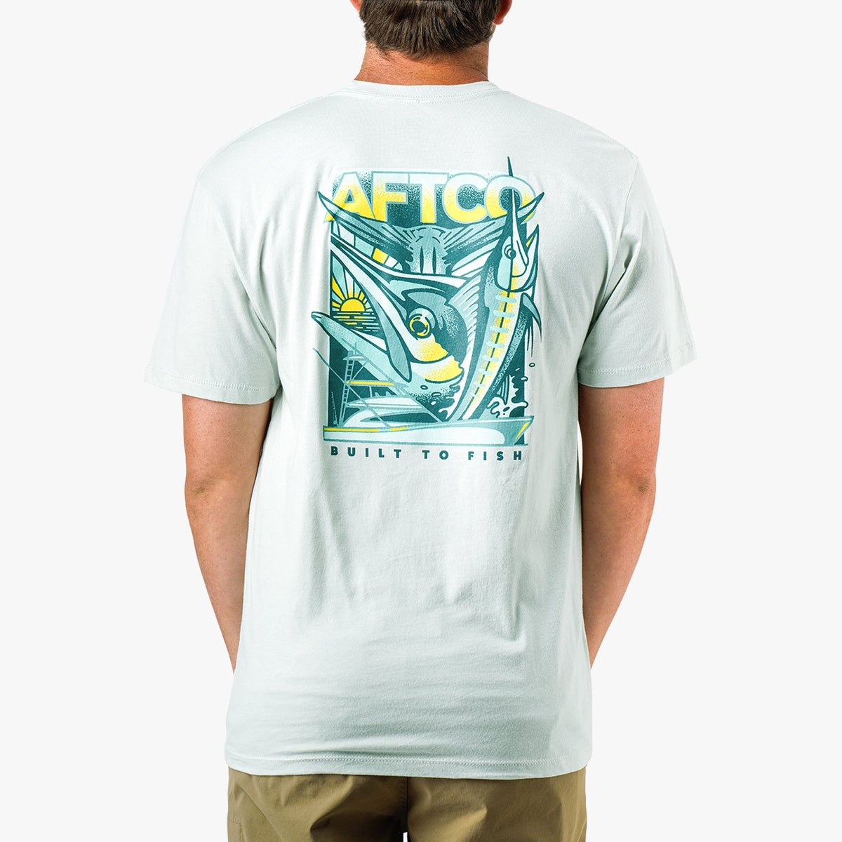 Mens AFTCO Billed Short Sleeve Men's Fishing T-Shirt