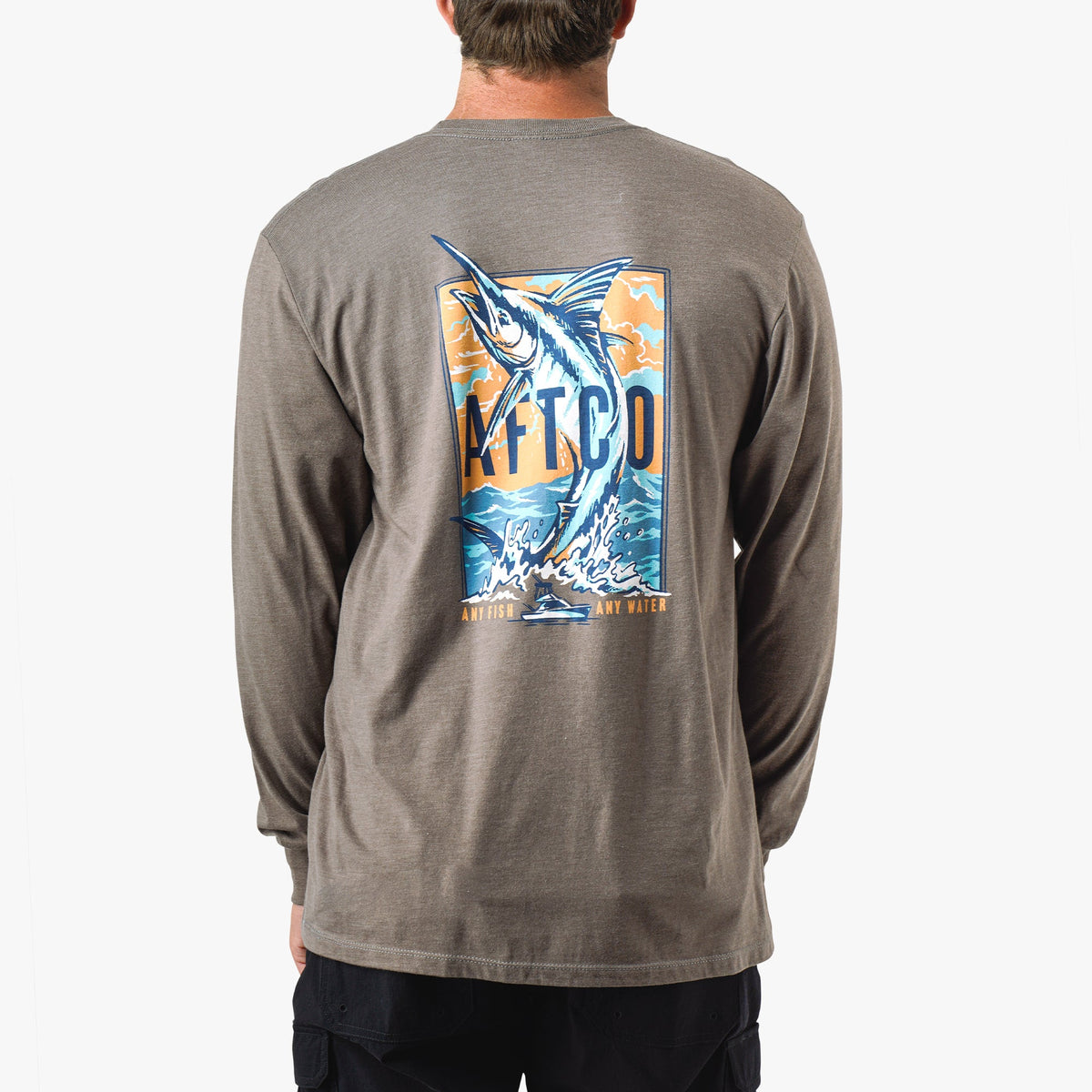 Mens AFTCO Wander Long Sleeve Fishing Shirt