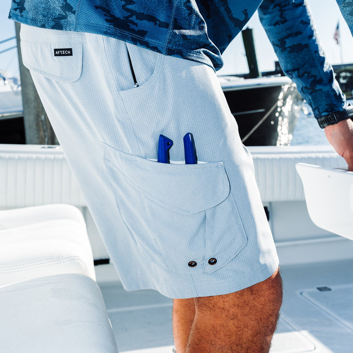 Mens AFTCO Pinnacle Fishing Shorts