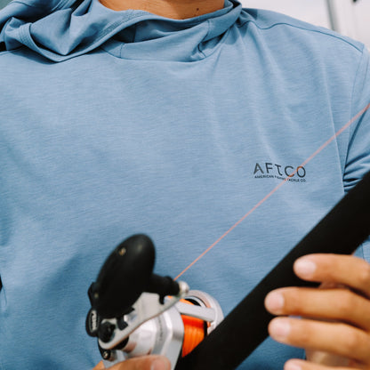 Mens AFTCO Tailwind Long Sleeve Hooded Sun Protection Shirt