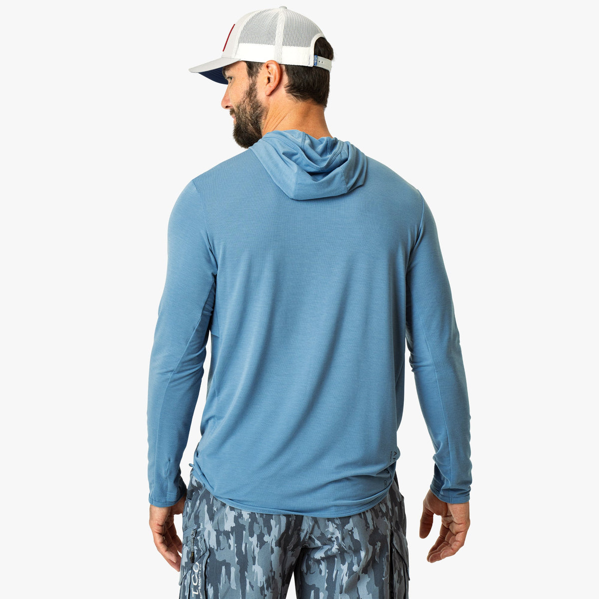 Mens AFTCO Tailwind Long Sleeve Hooded Sun Protection Shirt