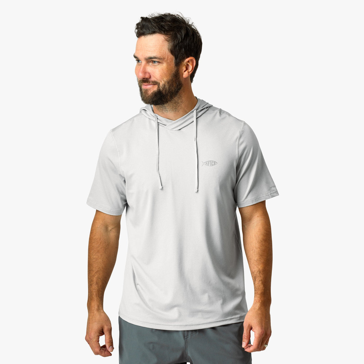 Mens AFTCO Samurai Short Sleeve Hooded Sun Protection Shirt