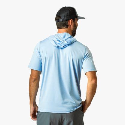 Mens AFTCO Samurai Short Sleeve Hooded Sun Protection Shirt