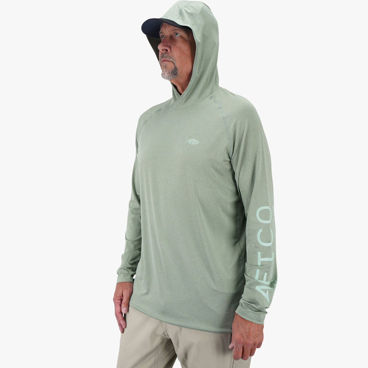 Mens AFTCO Samurai Long Sleeve Sun Protection Hoodie