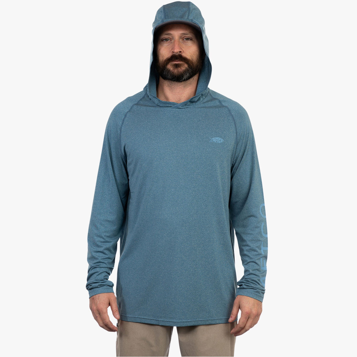 Mens AFTCO Samurai Long Sleeve Sun Protection Hoodie