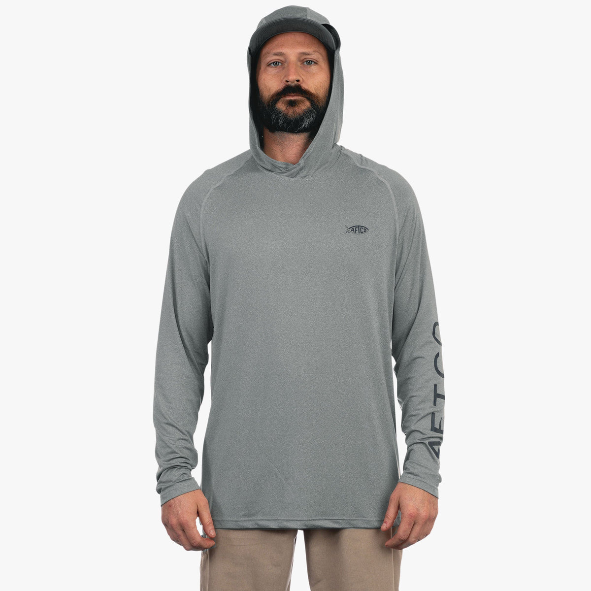 Mens AFTCO Samurai Long Sleeve Sun Protection Hoodie