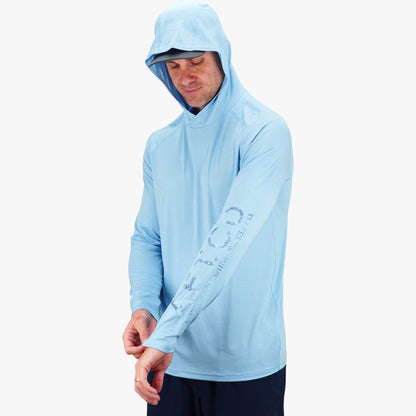 Mens AFTCO Samurai Long Sleeve Sun Protection Hoodie