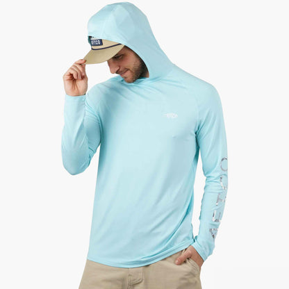 Mens AFTCO Samurai Long Sleeve Sun Protection Hoodie