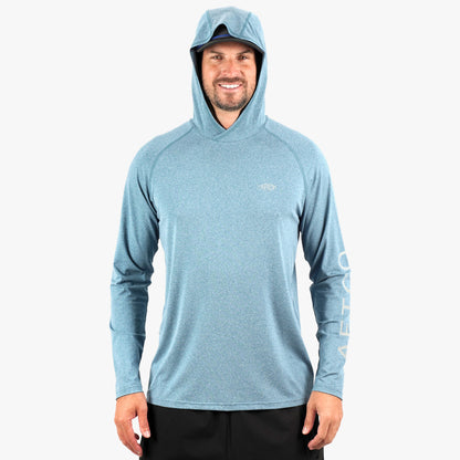Mens AFTCO Samurai Long Sleeve Sun Protection Hoodie