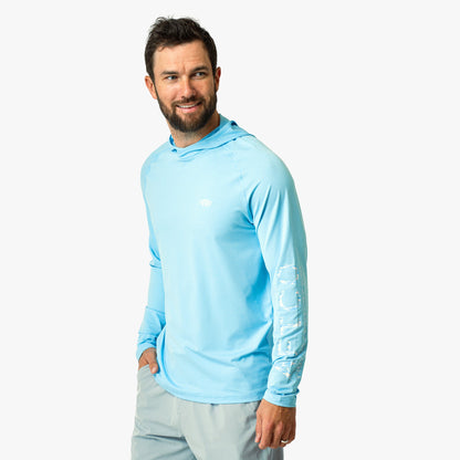 Mens AFTCO Samurai Long Sleeve Sun Protection Hoodie