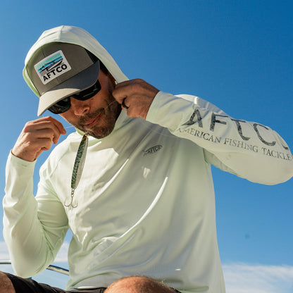 Mens AFTCO Samurai Long Sleeve Sun Protection Hoodie
