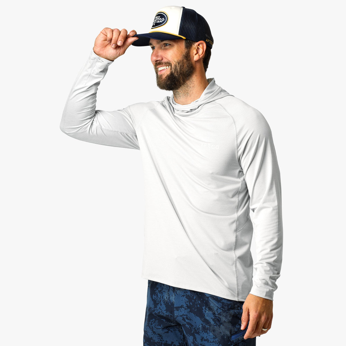Mens AFTCO Adapt Phase Change Hooded Fishing Shirt