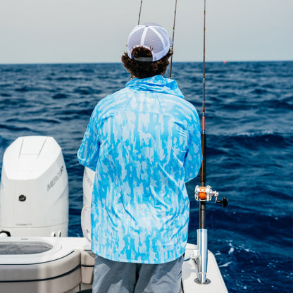 Mens AFTCO Adapt Phase Change Hooded Fishing Shirt