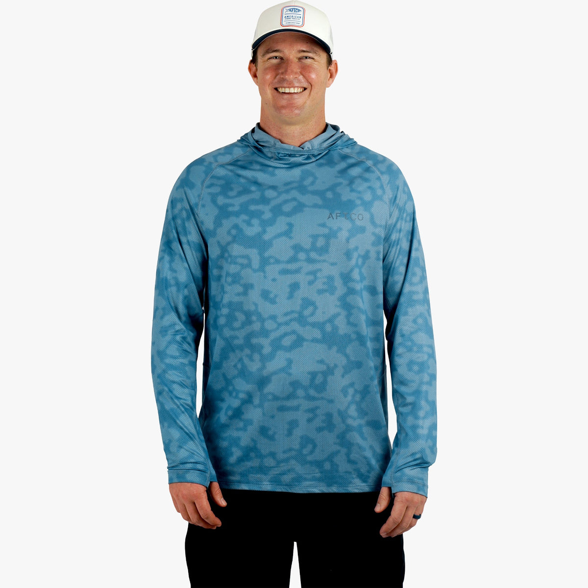 Mens AFTCO Adapt Phase Change Hooded Fishing Shirt