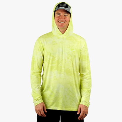 Mens AFTCO Ocean Bound Hooded Performance Shirt