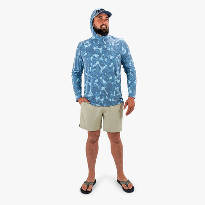 Mens AFTCO Ocean Bound Hooded Performance Shirt