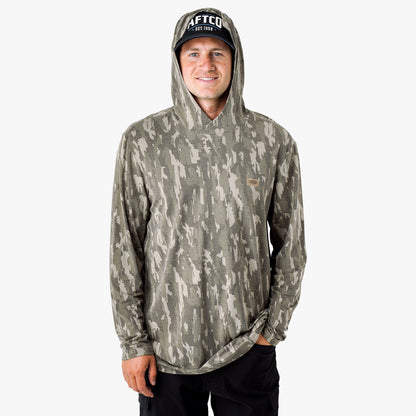 Mens AFTCO Ocean Bound Hooded Performance Shirt