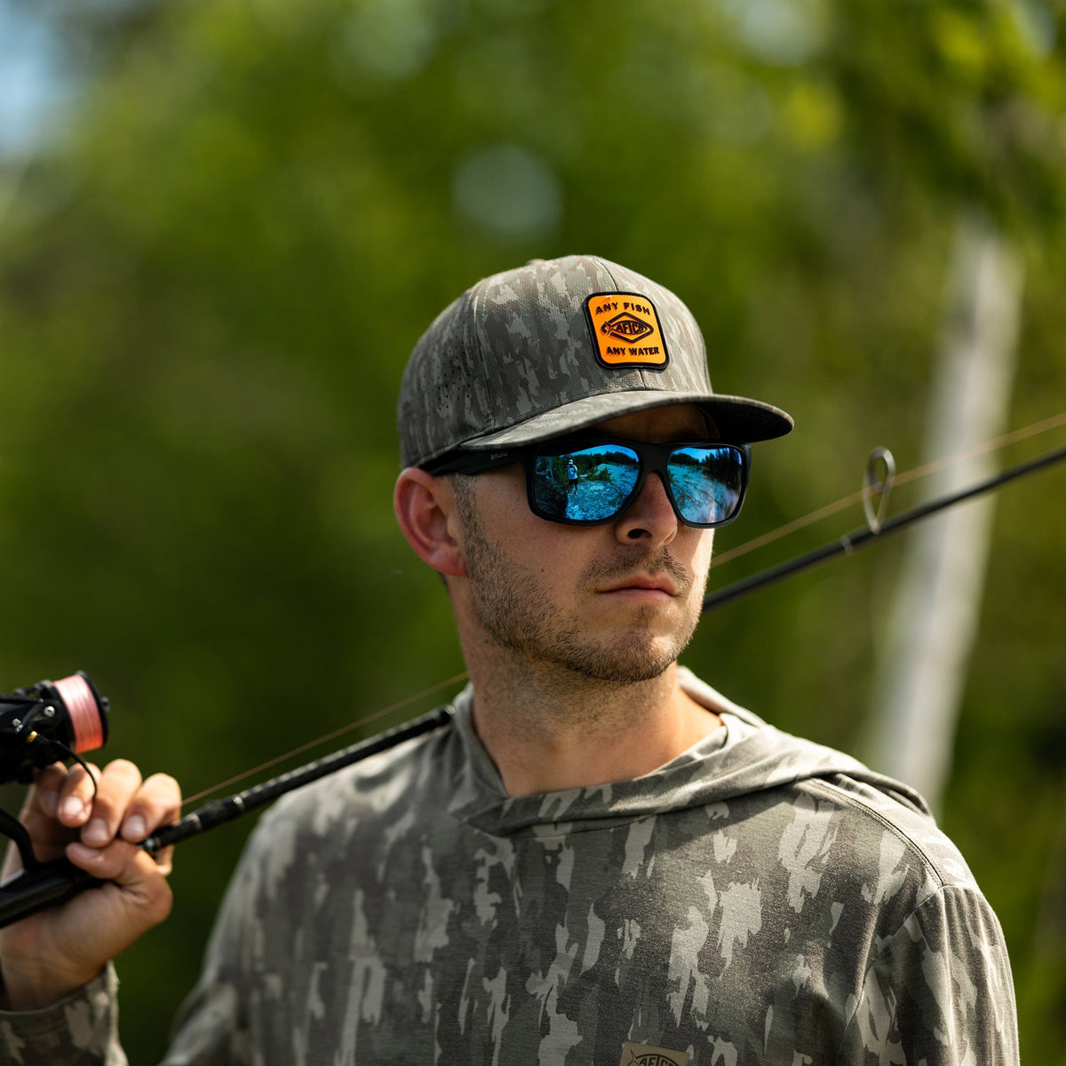 Mens AFTCO Ocean Bound Hooded Performance Shirt