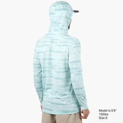 Mens AFTCO Ocean Bound Hooded Performance Shirt
