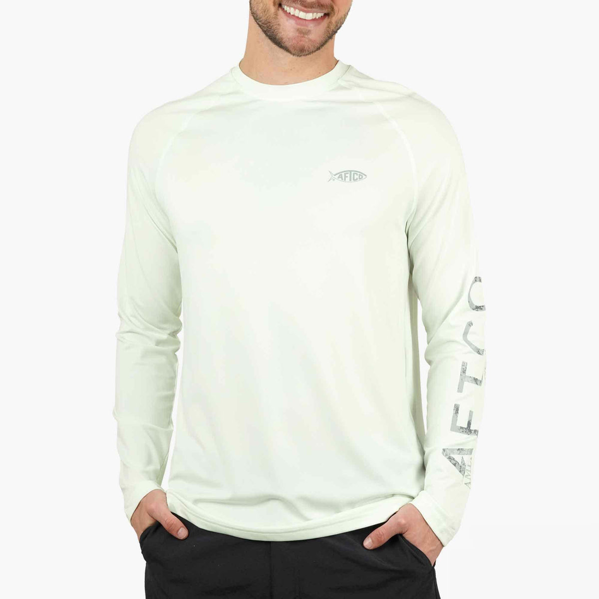 Mens AFTCO Men's Long Sleeve Sun Protection Shirt - Samurai by AFTCO