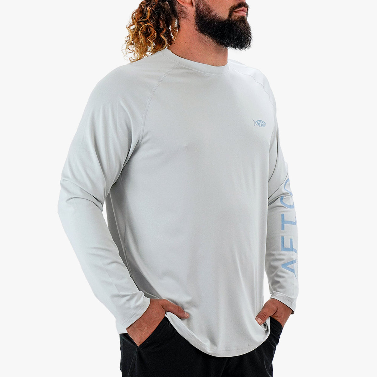 Mens AFTCO Men's Long Sleeve Sun Protection Shirt - Samurai by AFTCO