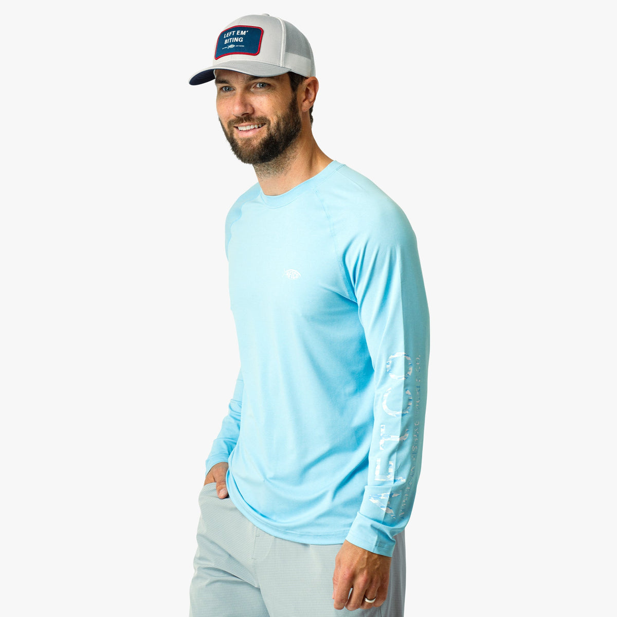 Mens AFTCO Men's Long Sleeve Sun Protection Shirt - Samurai by AFTCO