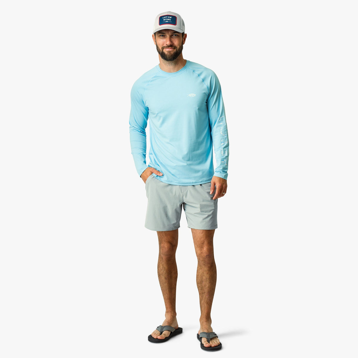 Mens AFTCO Men's Long Sleeve Sun Protection Shirt - Samurai by AFTCO