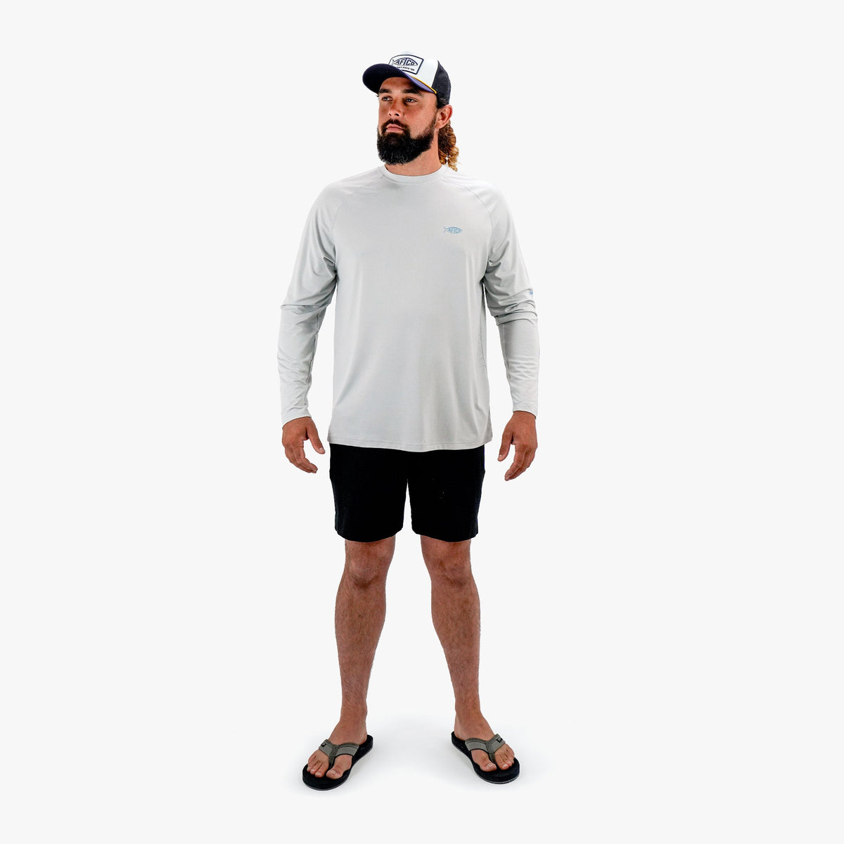 Mens AFTCO Men's Long Sleeve Sun Protection Shirt - Samurai by AFTCO