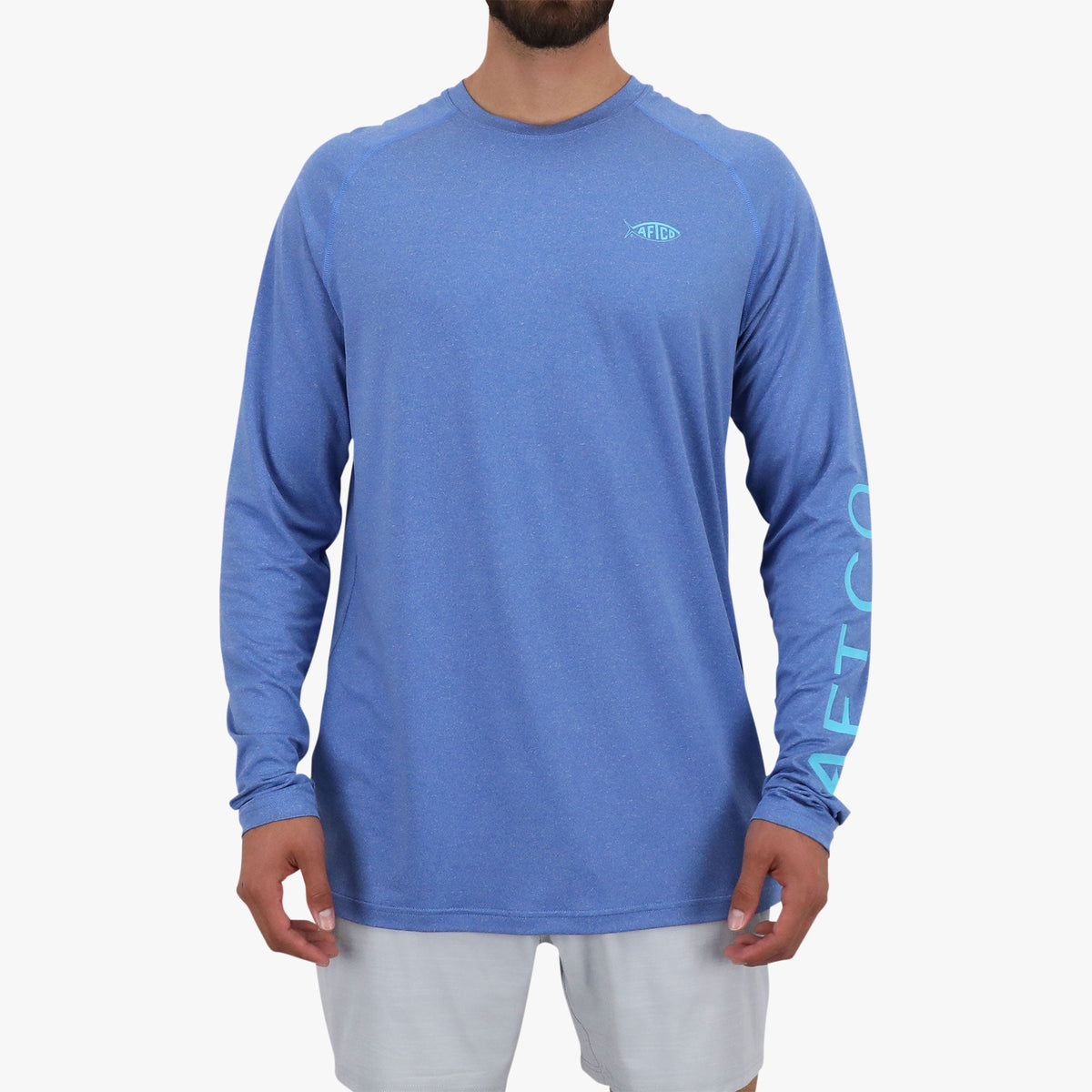 Mens AFTCO Men's Long Sleeve Sun Protection Shirt - Samurai by AFTCO
