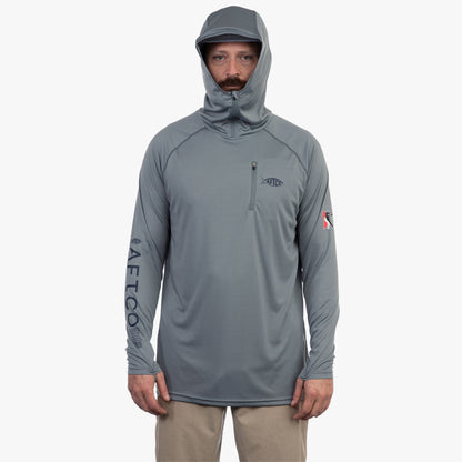 Mens AFTCO Jason Christie's Hooded LS Bass Fishing Performance Shirt