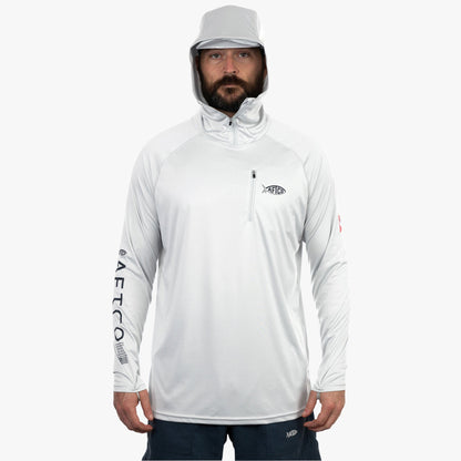 Mens AFTCO Jason Christie's Hooded LS Bass Fishing Performance Shirt