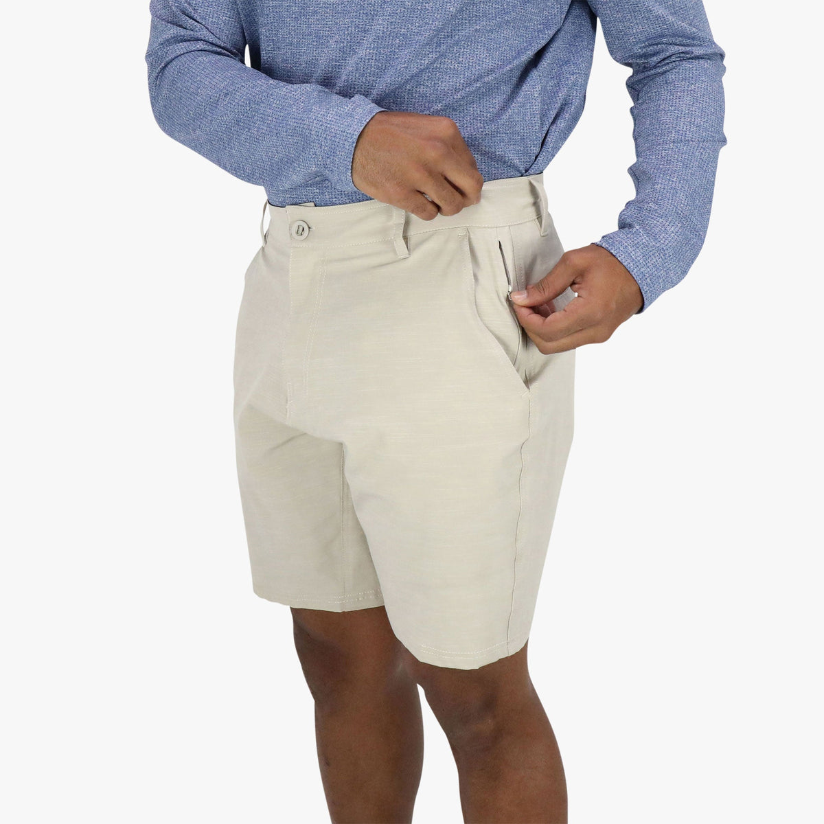 Mens AFTCO 365 Hybrid Stretch Chino Fishing Shorts
