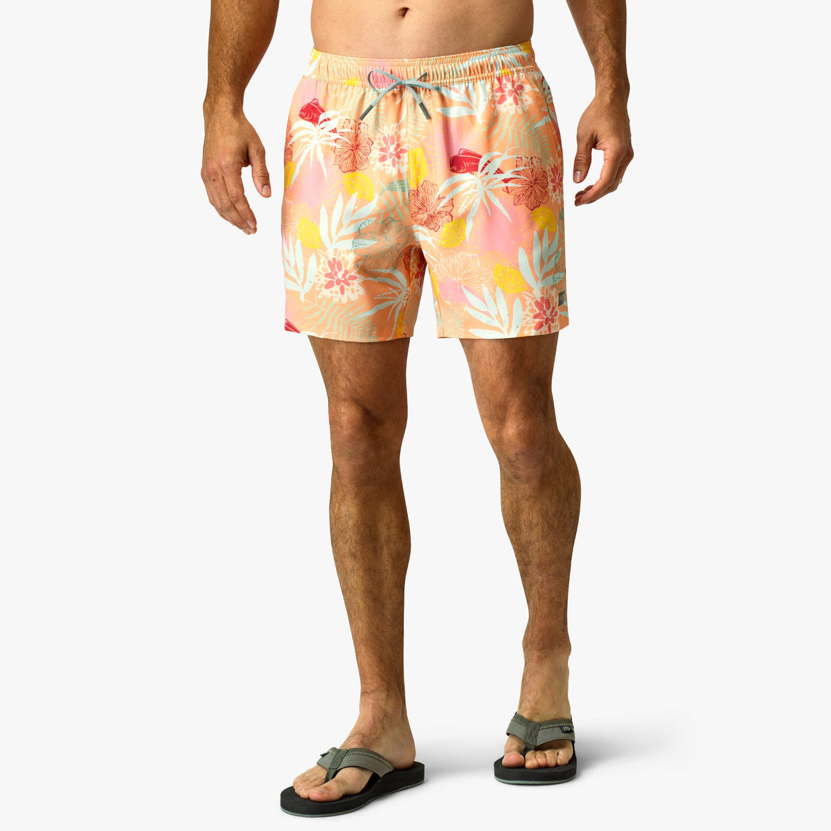 Mens AFTCO Strike Printed Swim Trunks