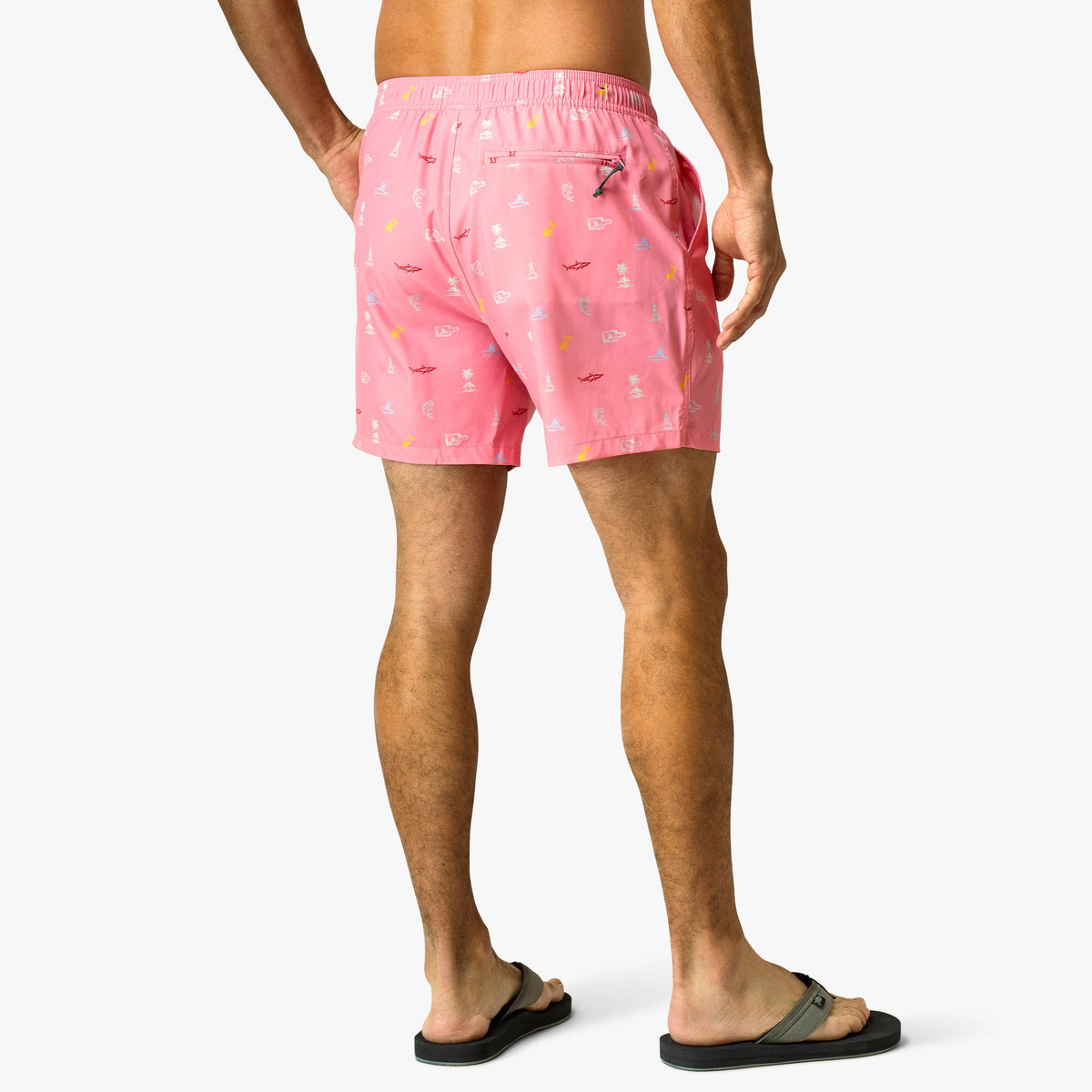 Mens AFTCO Strike Printed Swim Trunks