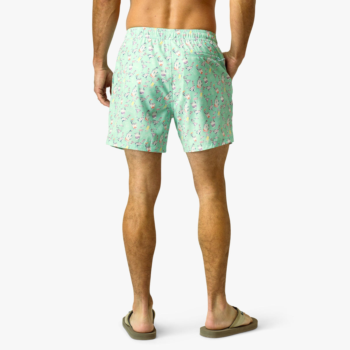 Mens AFTCO Strike Printed Swim Trunks