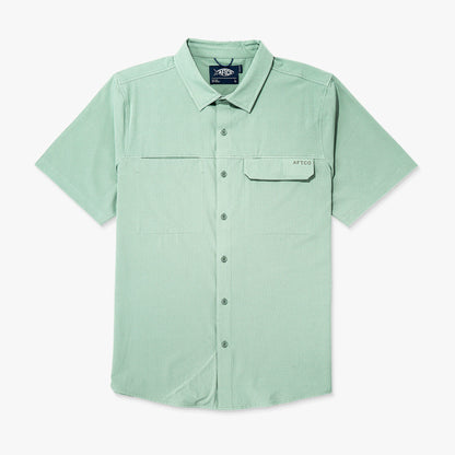Mens AFTCO Air O Mesh SS Button Down Fishing Shirt