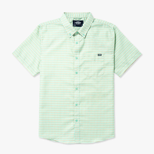 Mens AFTCO Dorsal Short Sleeve Button Down Shirt