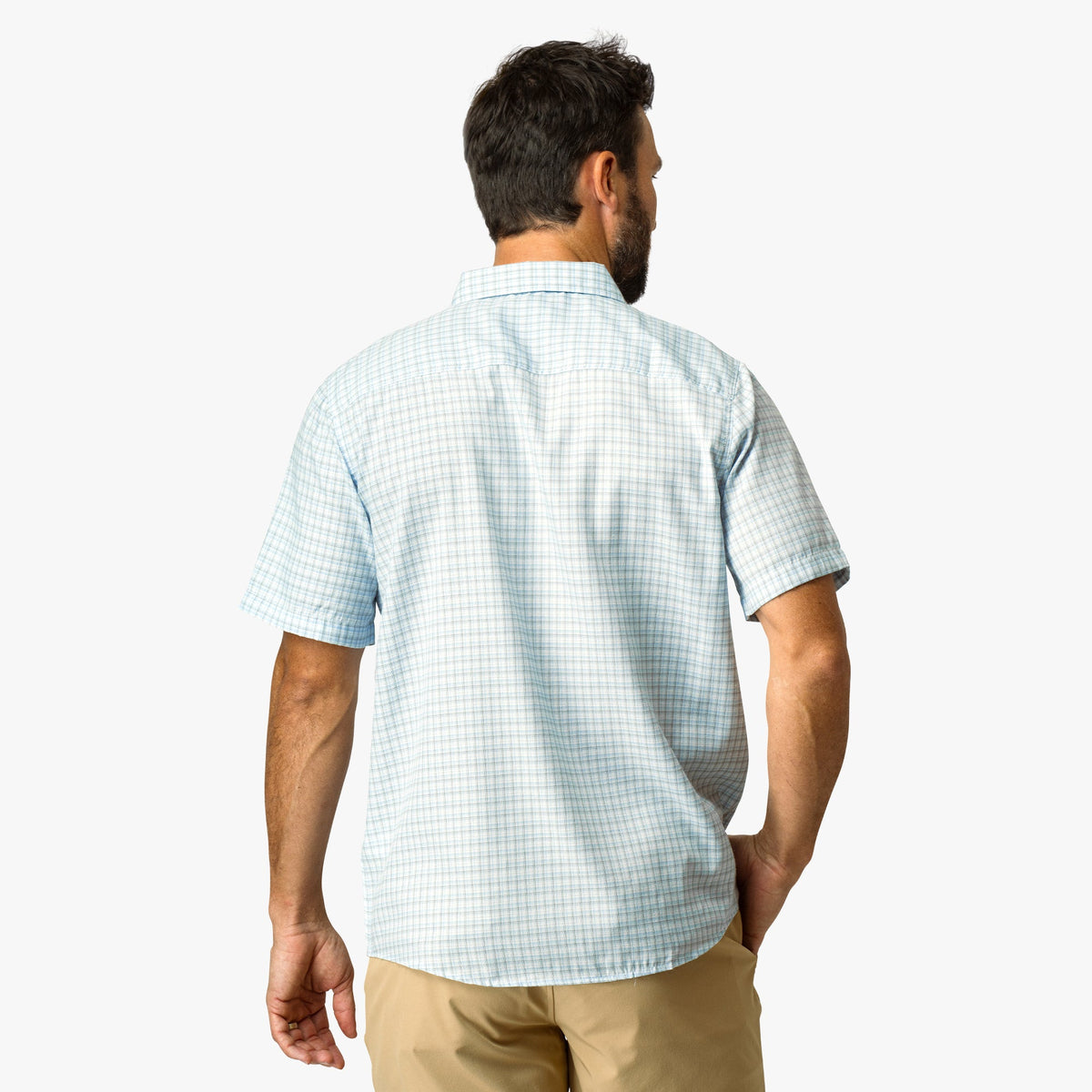 Mens AFTCO Dorsal Short Sleeve Button Down Shirt