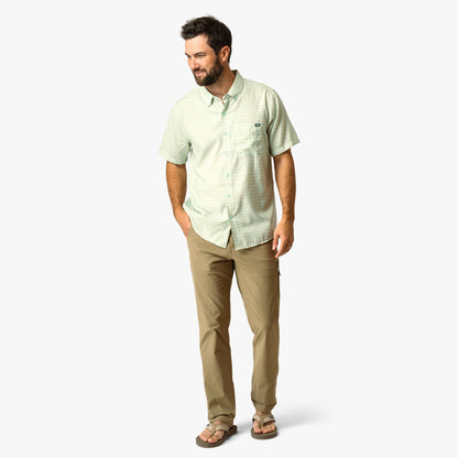 Mens AFTCO Dorsal Short Sleeve Button Down Shirt