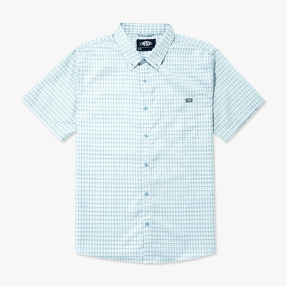 Mens AFTCO Dorsal Short Sleeve Button Down Shirt
