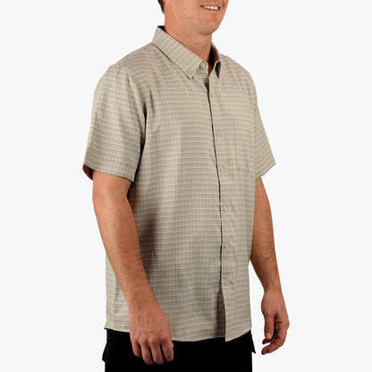 Mens AFTCO Dorsal Short Sleeve Button Down Shirt