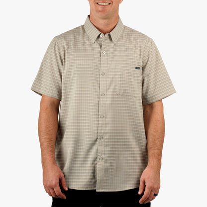 Mens AFTCO Dorsal Short Sleeve Button Down Shirt