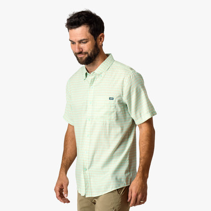 Mens AFTCO Dorsal Short Sleeve Button Down Shirt