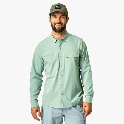 Mens AFTCO Air-O Mesh LS Fishing Button Up Shirts