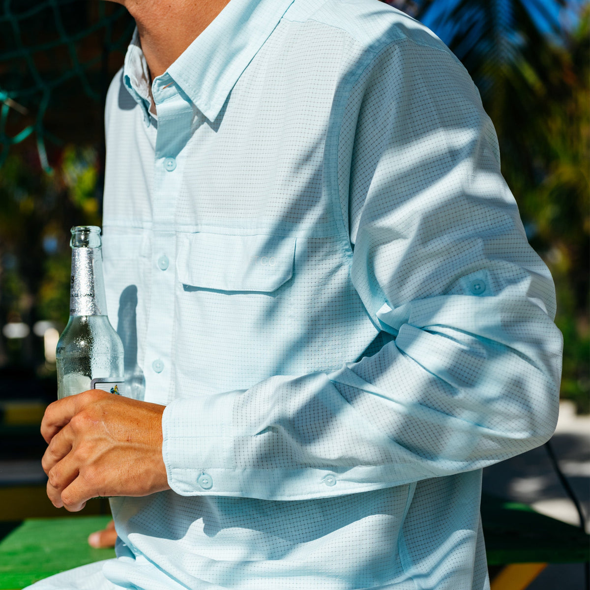 Mens AFTCO Air-O Mesh LS Fishing Button Up Shirts