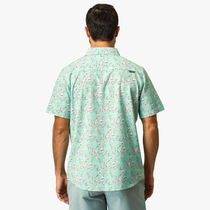 Mens AFTCO Boatbar Printed Button Down Fishing Shirt